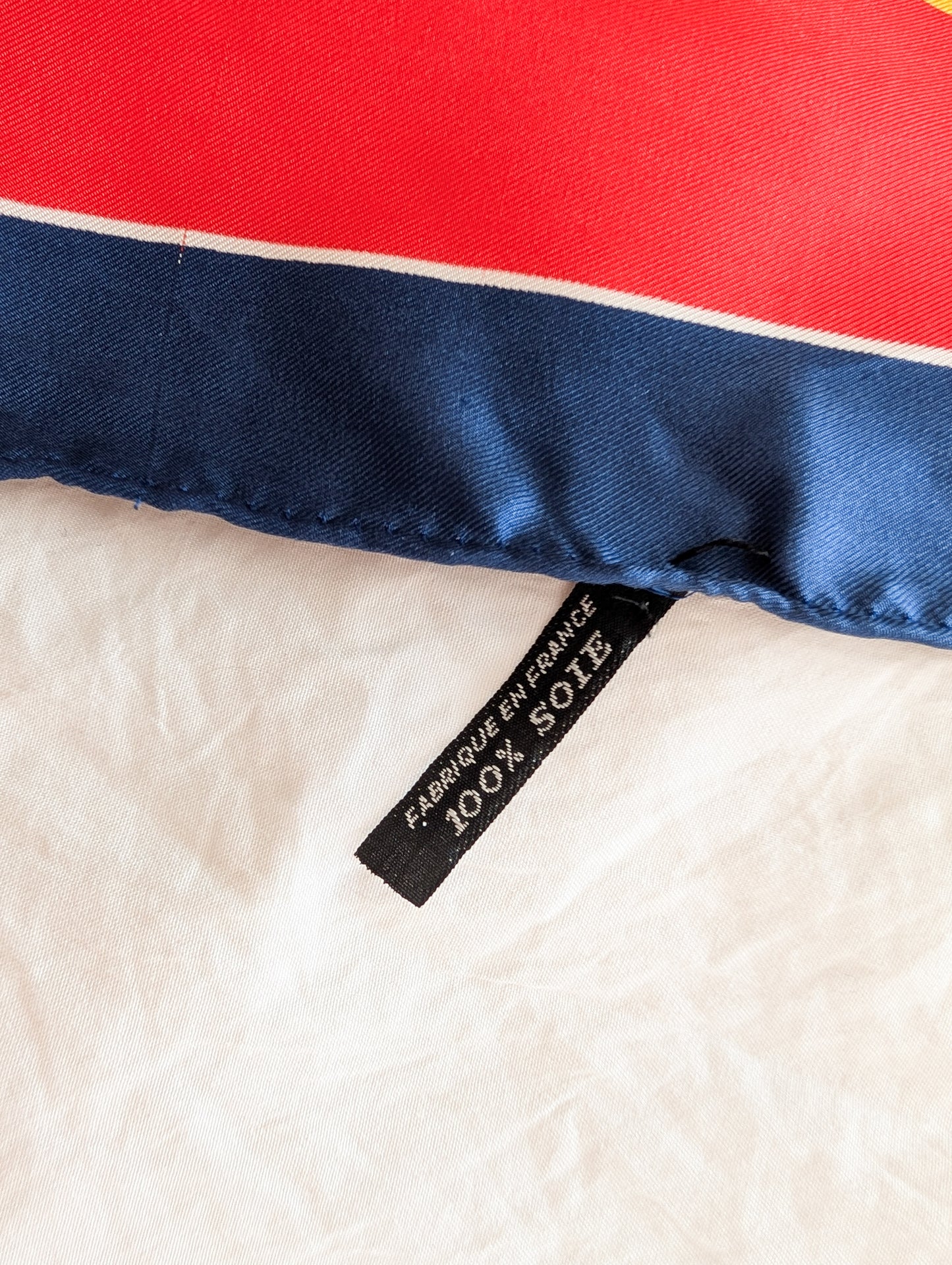 Foulard en soie boussole