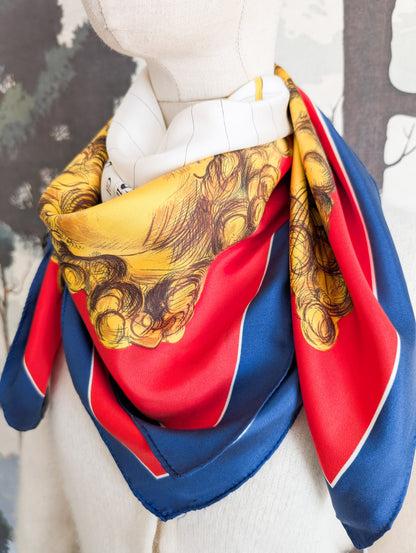 Foulard en soie boussole