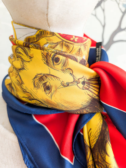 Foulard en soie boussole