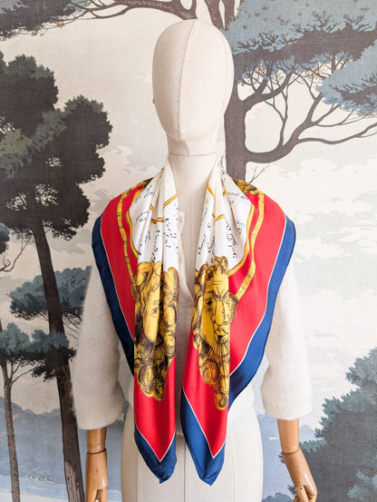 Foulard en soie boussole