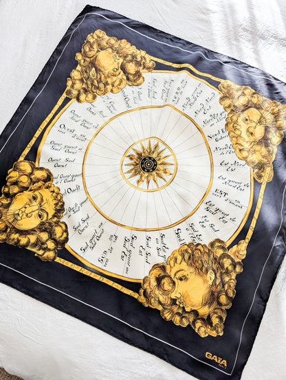 Foulard en soie Boussole