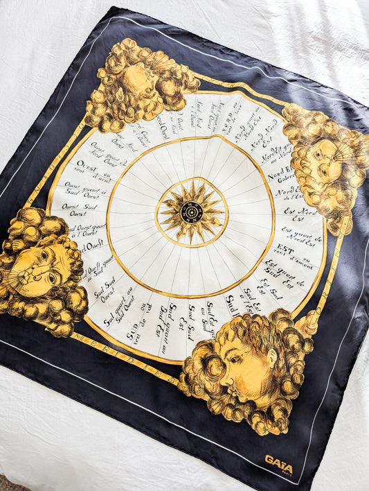 Foulard en soie Boussole