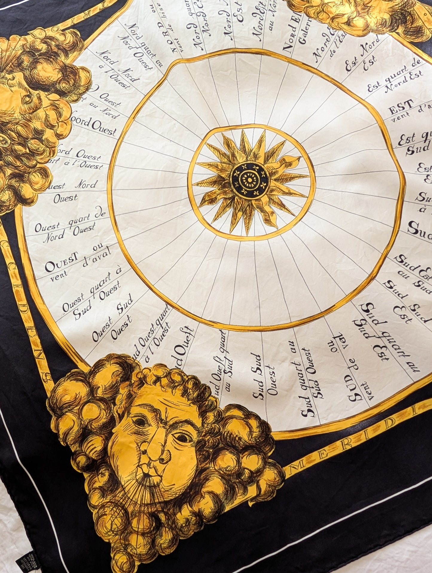 Foulard en soie Boussole