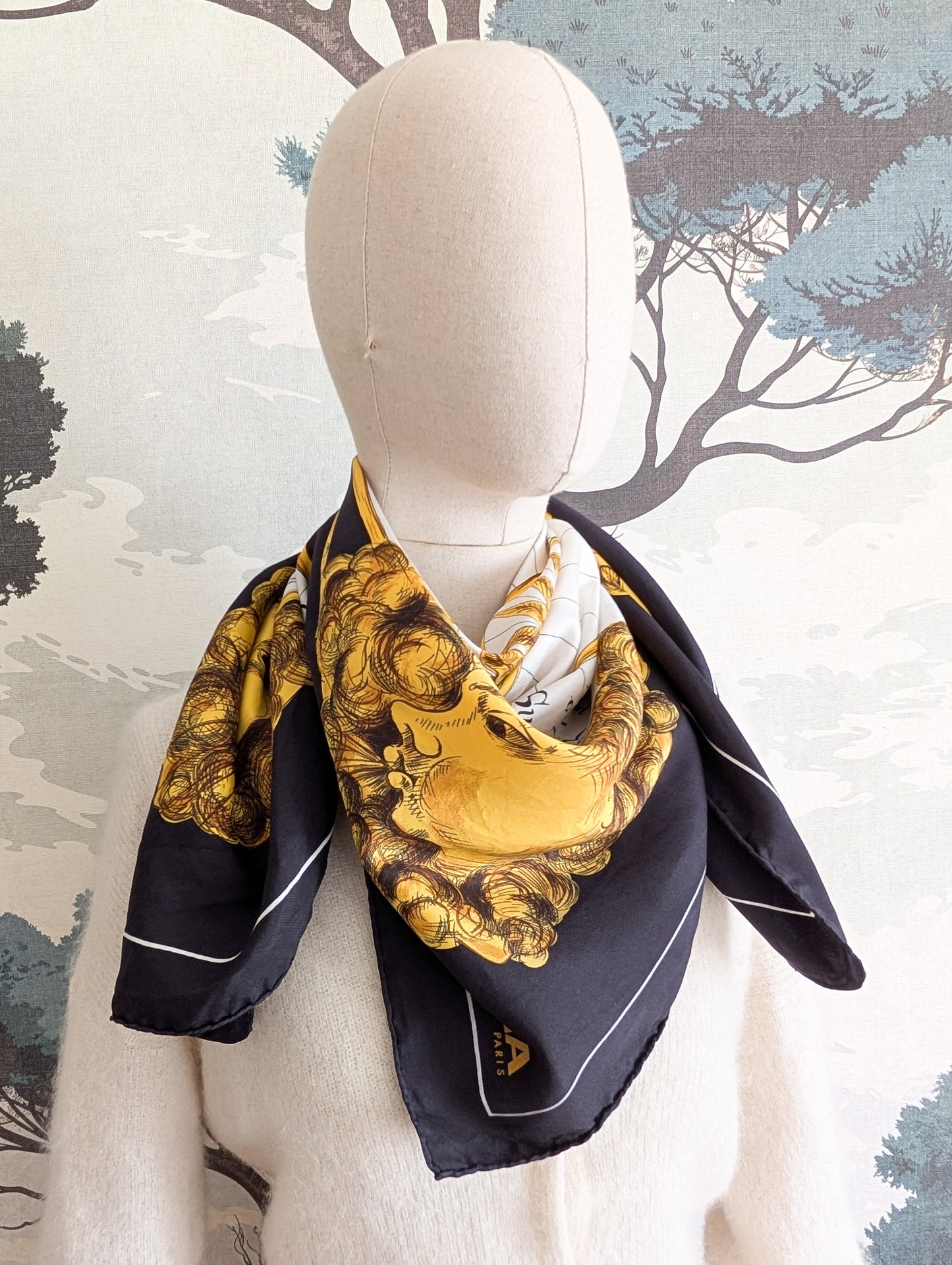 Foulard en soie Boussole