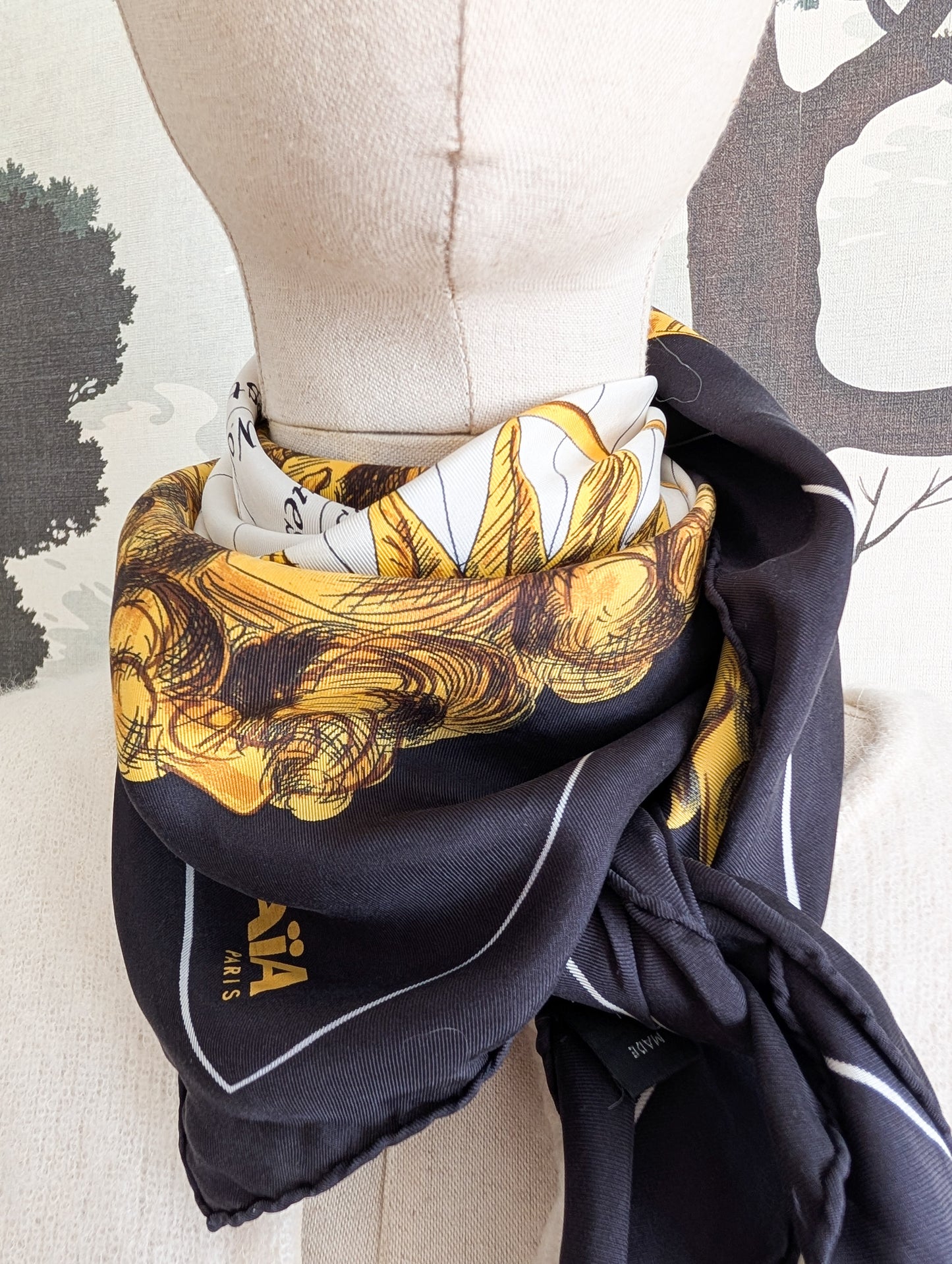 Foulard en soie Boussole