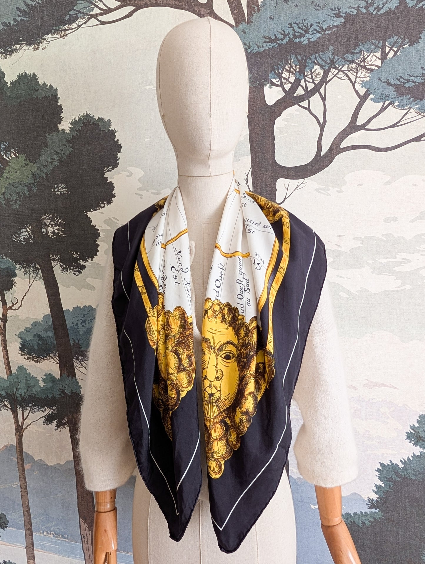 Foulard en soie Boussole