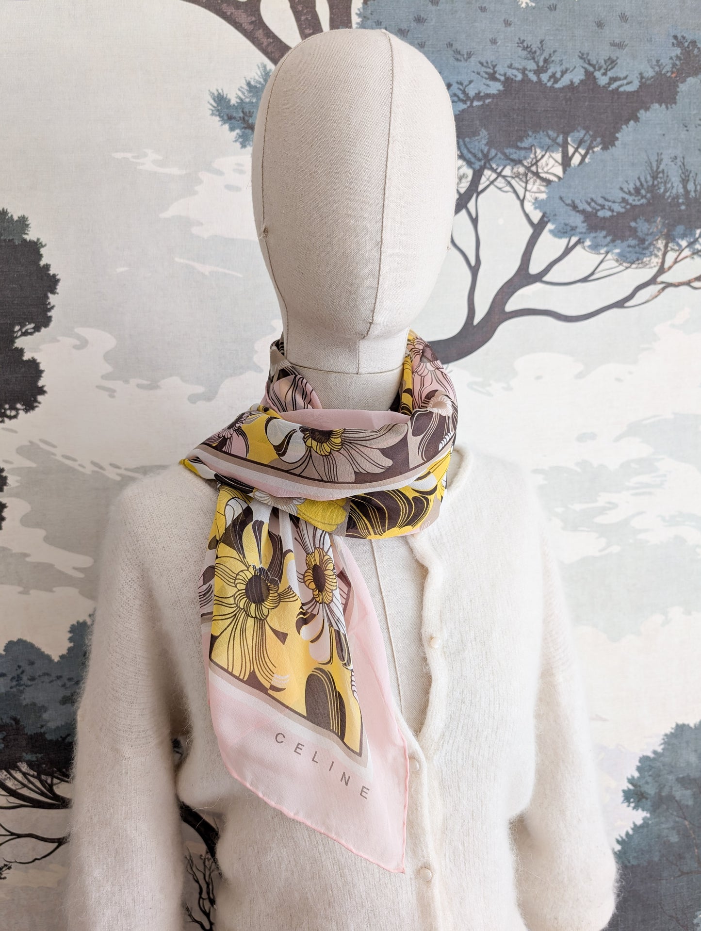 Foulard en soie Celine 70's