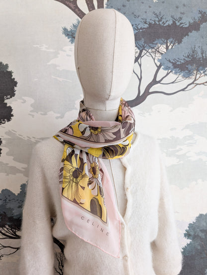 Foulard en soie Celine 70's
