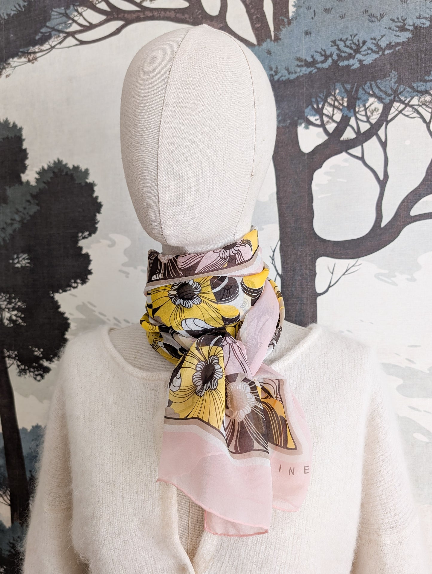 Foulard en soie Celine 70's
