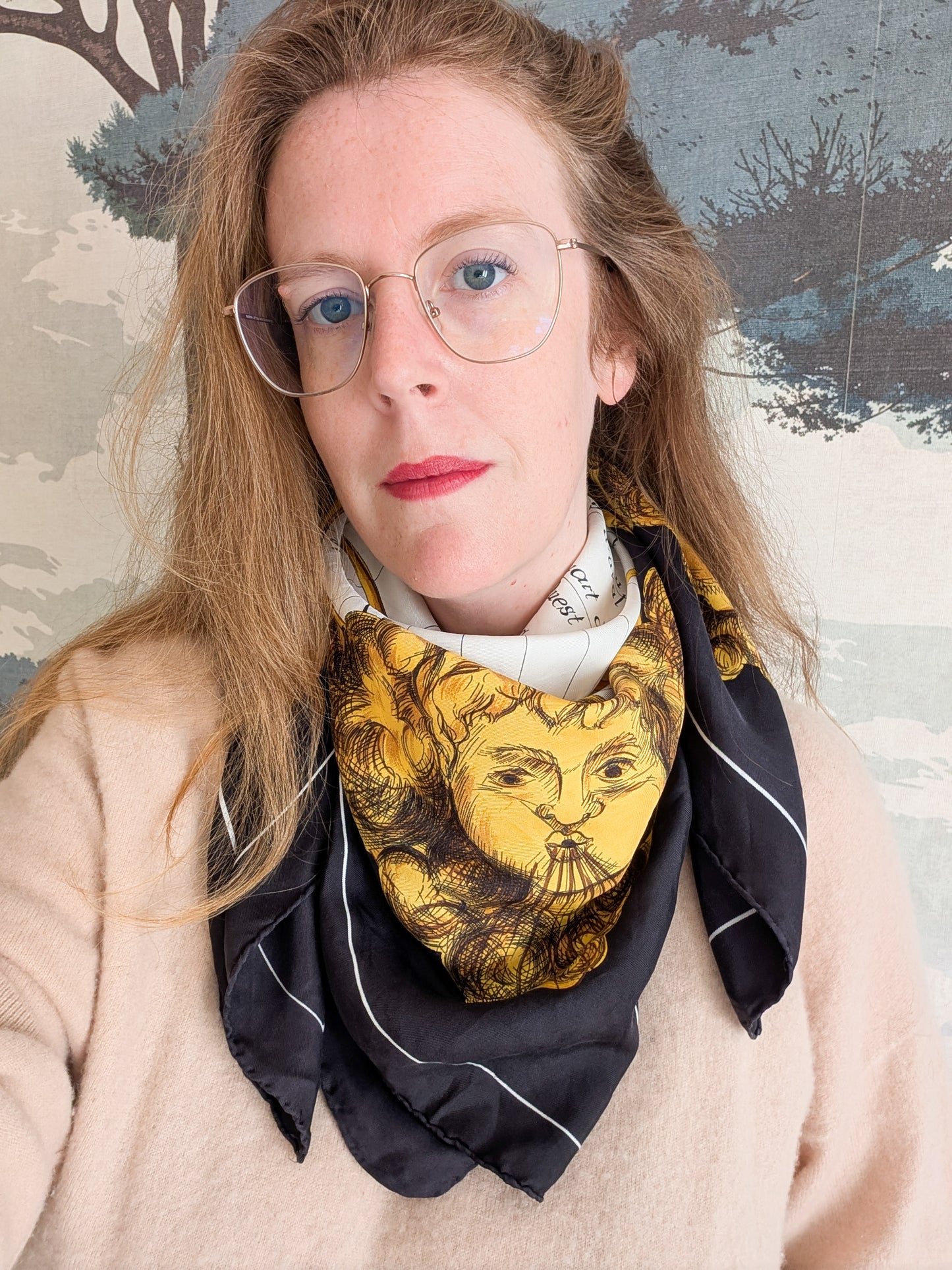 Foulard en soie Boussole