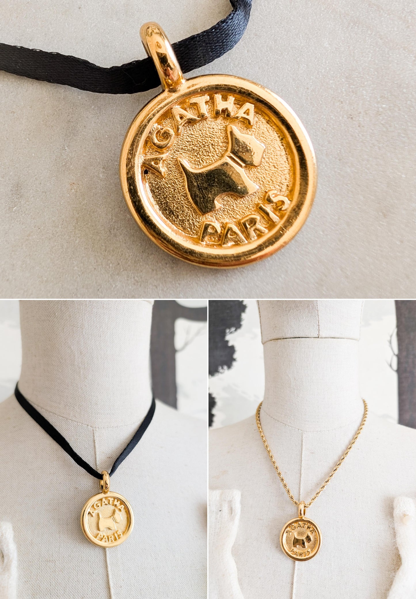 Médaille Agatha ruban et chaîne