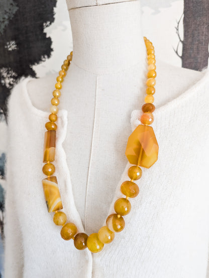 Sautoir en Agate jaune