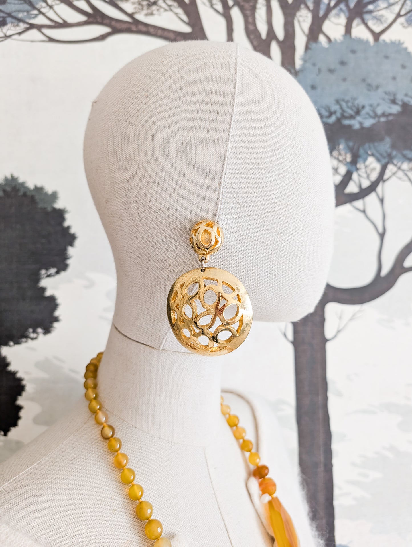 Très grande paire de boucles 80's