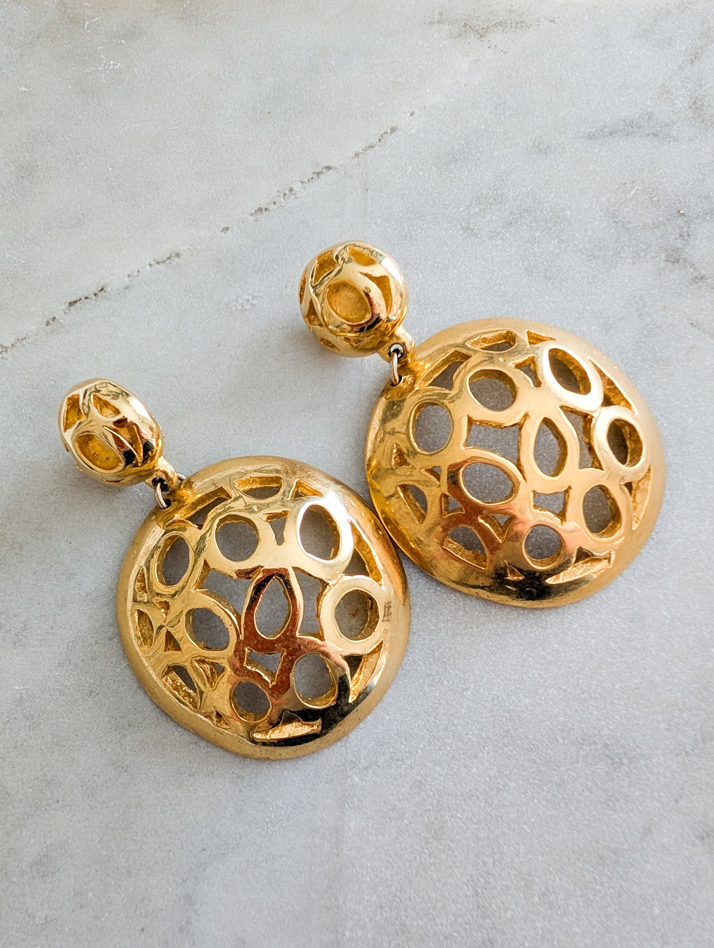 Très grande paire de boucles 80's