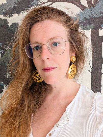 Très grande paire de boucles 80's