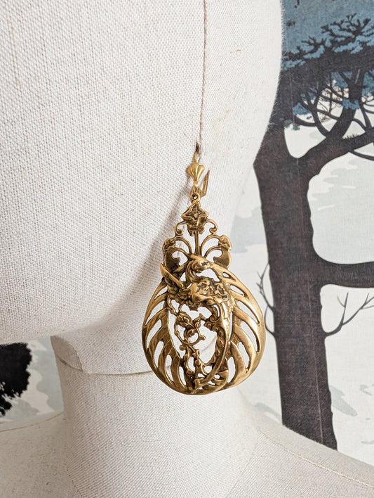 Grandes boucles style Art Nouveau