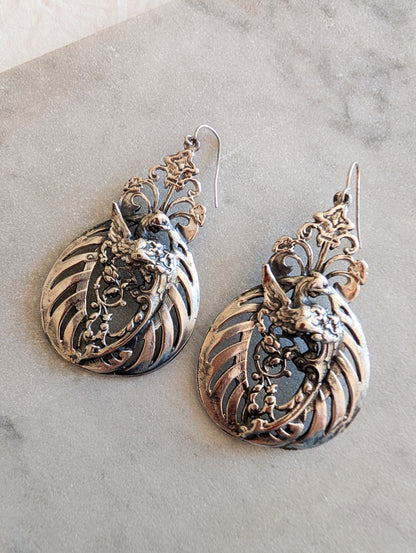 Grandes boucles Art Nouveau