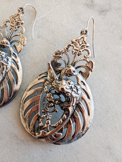 Grandes boucles Art Nouveau