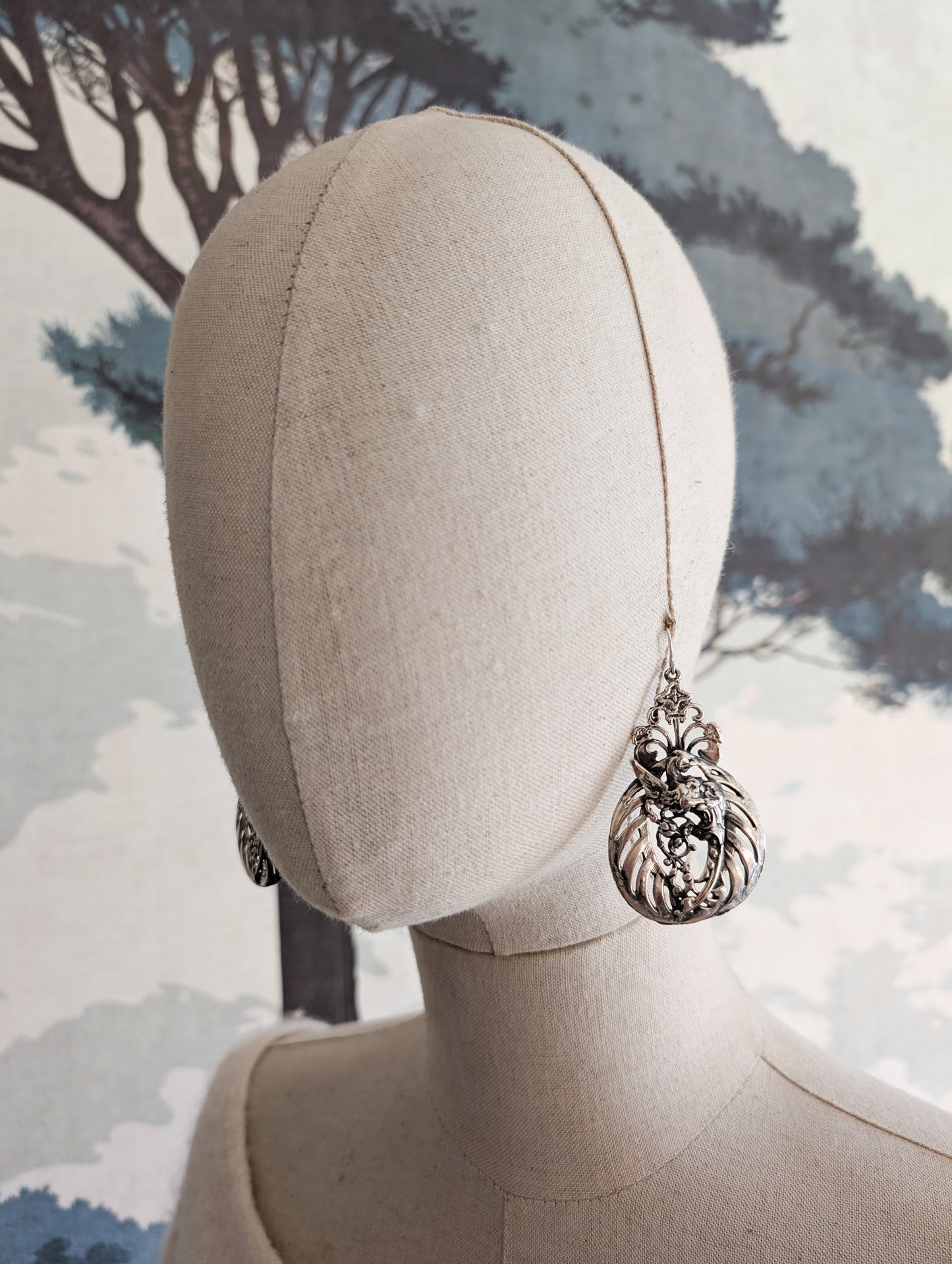 Grandes boucles Art Nouveau