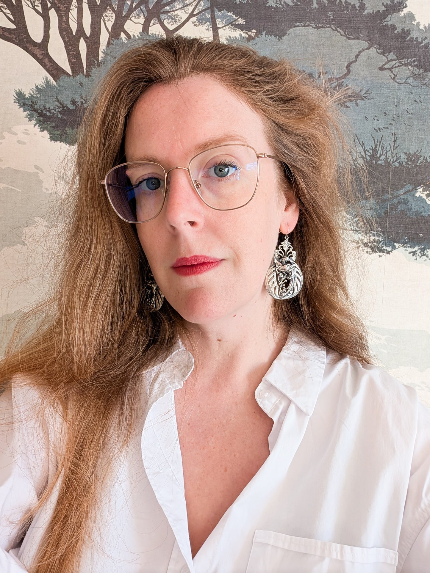 Grandes boucles Art Nouveau