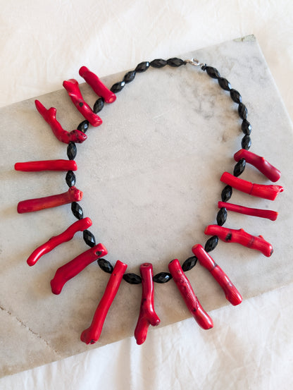 Collier corail bambou