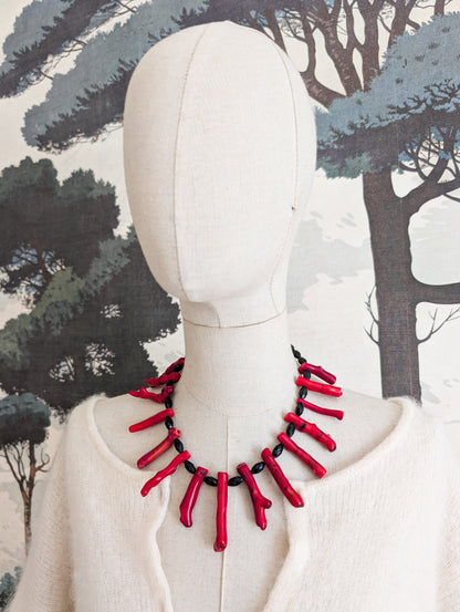 Collier corail bambou