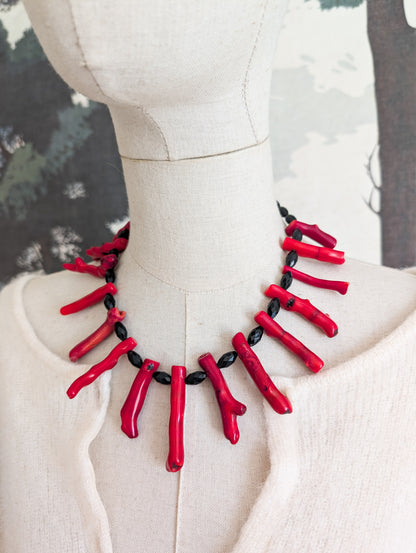 Collier corail bambou