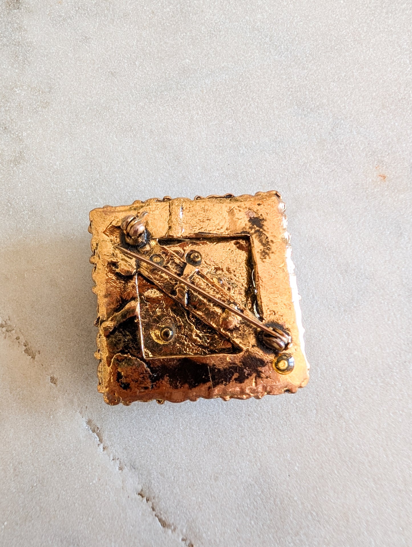 Broche cabochons  vert