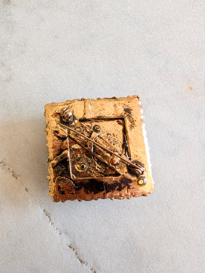 Broche cabochons  vert