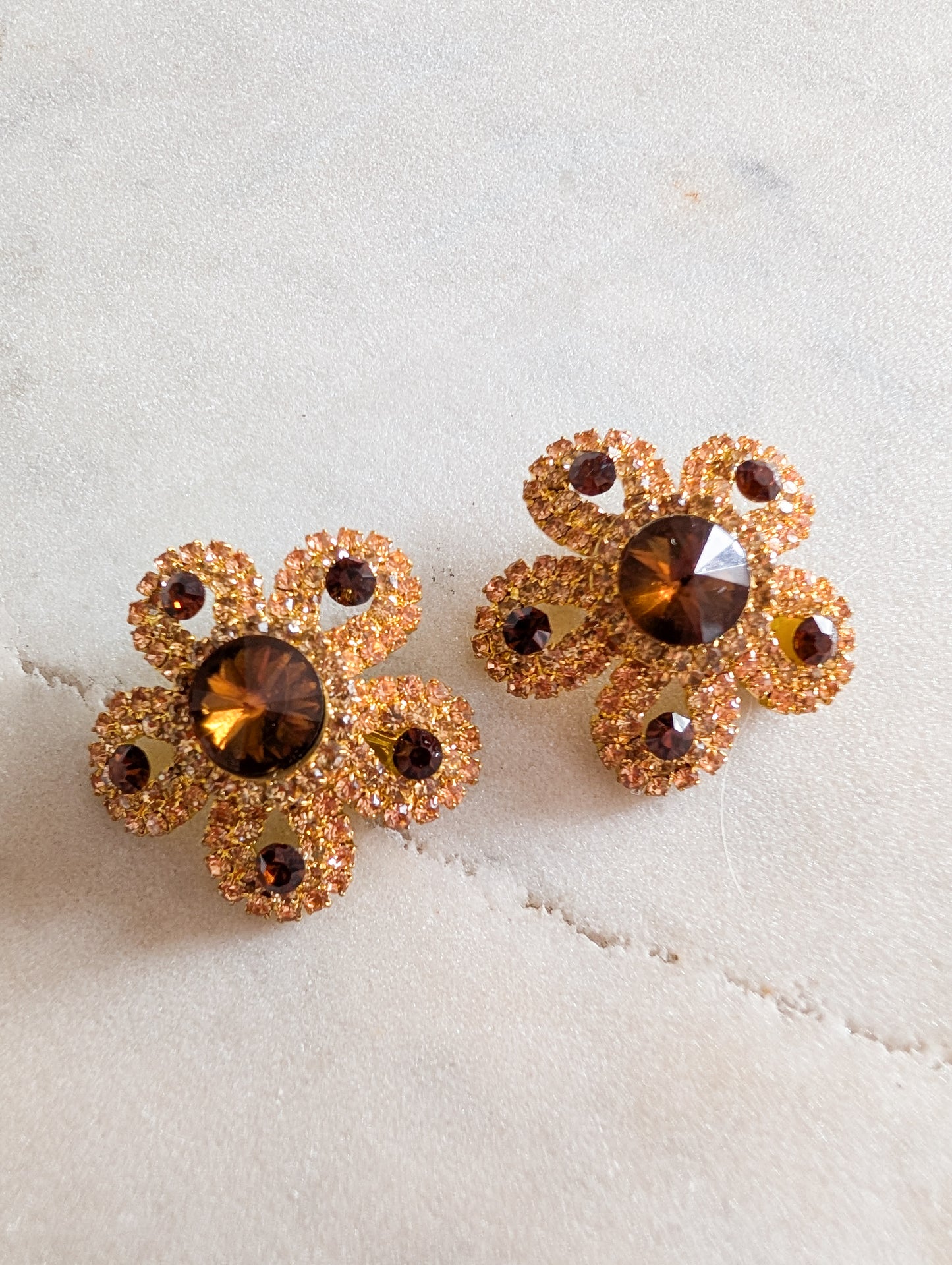 Grandes boucles fleurs