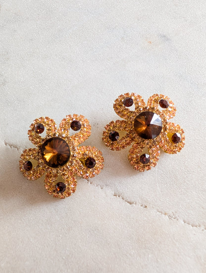 Grandes boucles fleurs