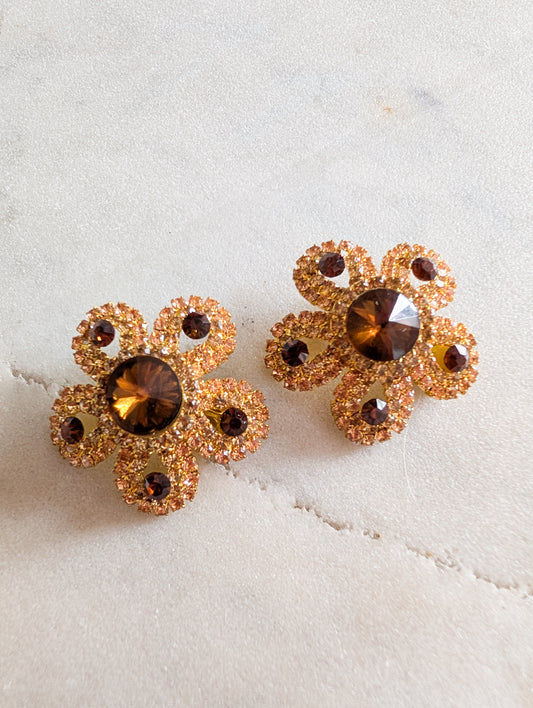 Grandes boucles fleurs