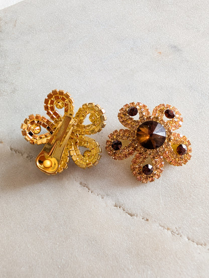 Grandes boucles fleurs