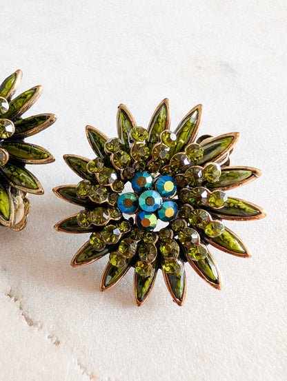 Boucles fleurs à clips