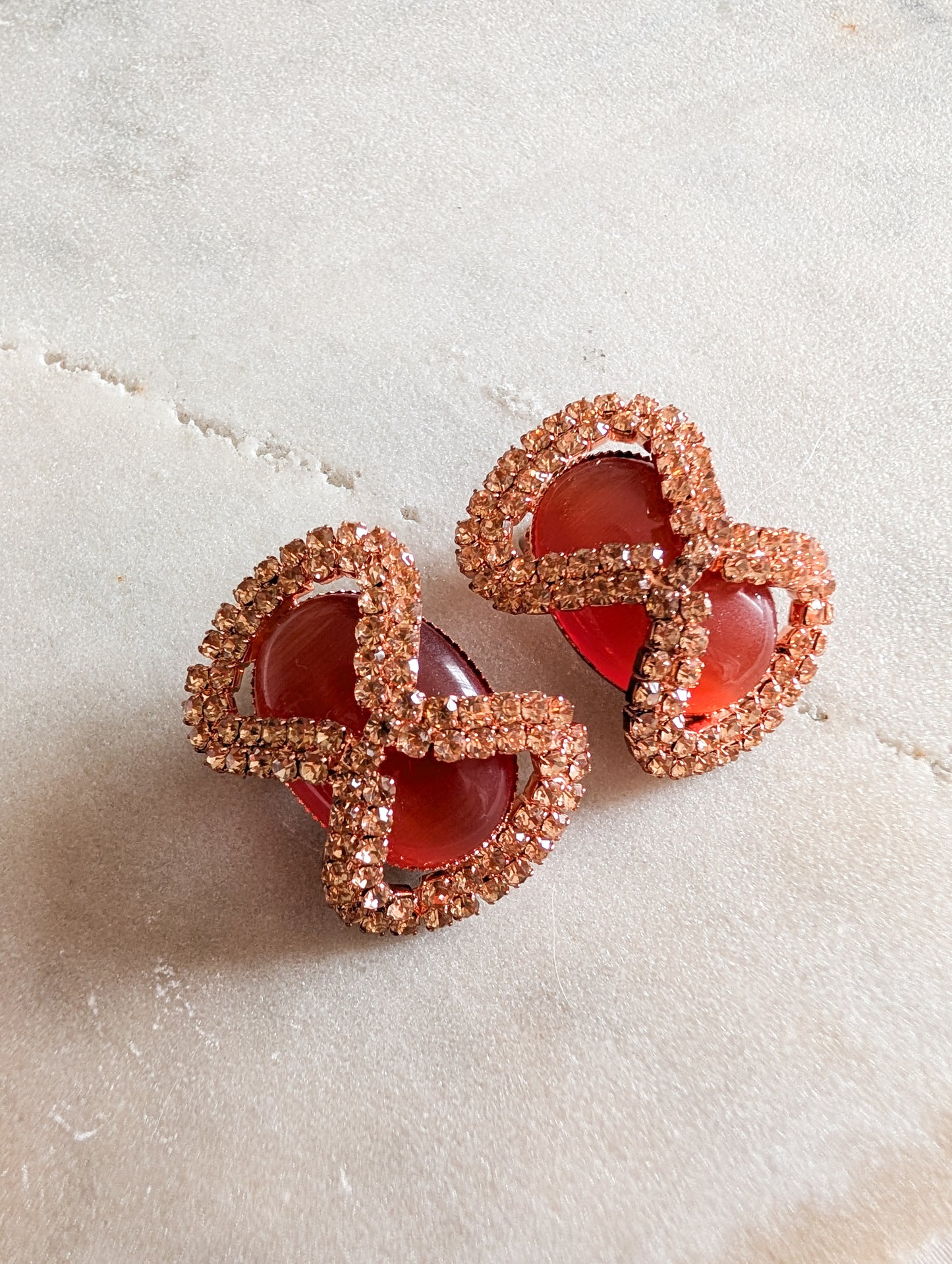 Boucles roses à clips