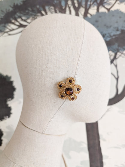 Grandes boucles fleurs