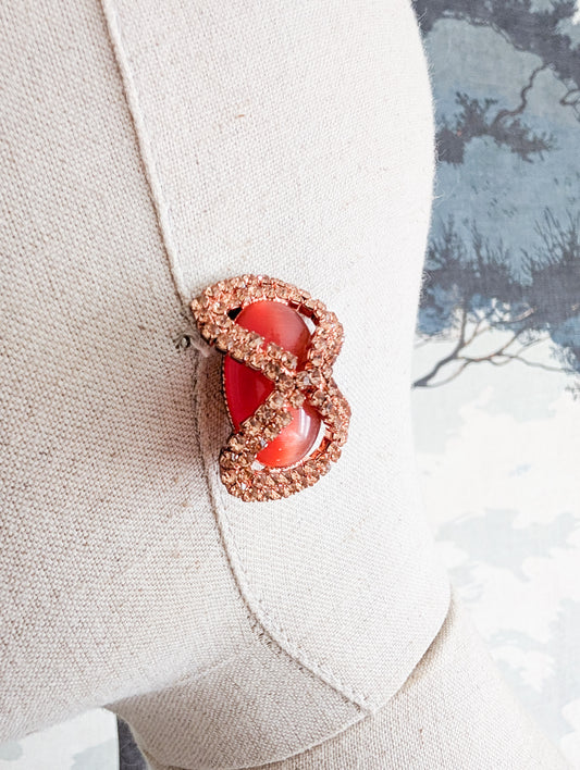 Boucles roses à clips