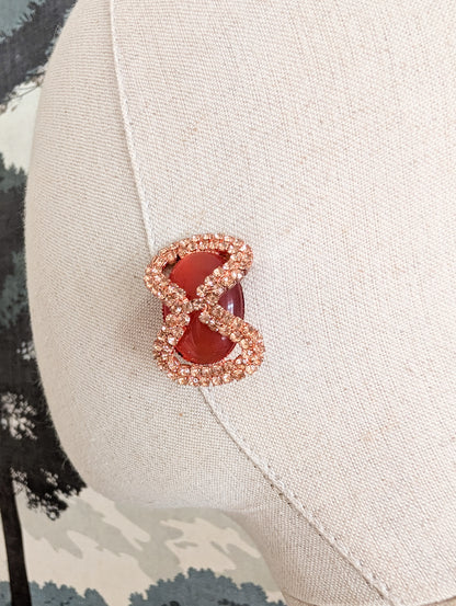 Boucles roses à clips