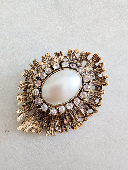 Broche baroque perle