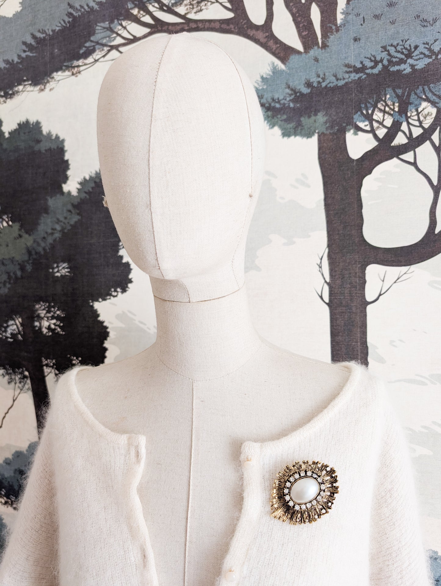 Broche baroque perle