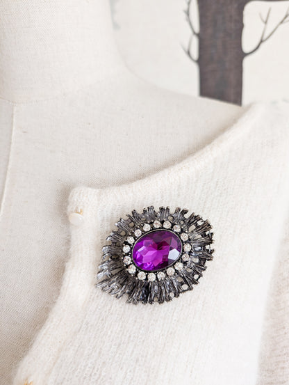 Broche baroque argent