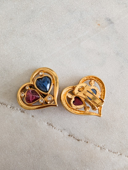 Boucles coeurs à clips