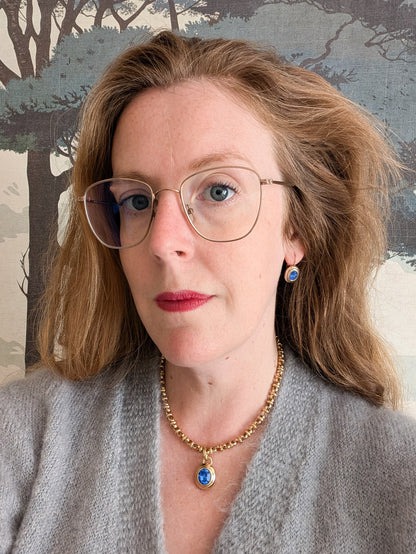 Boucles bleu saphir Agatha