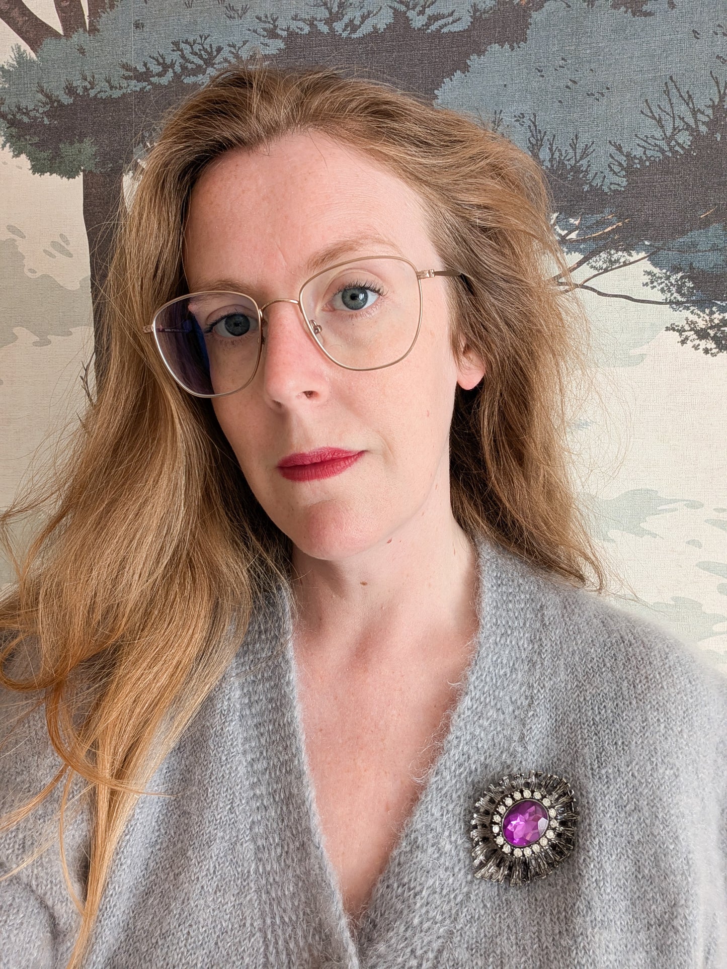 Broche baroque argent