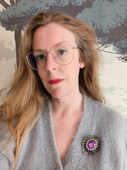 Broche baroque argent