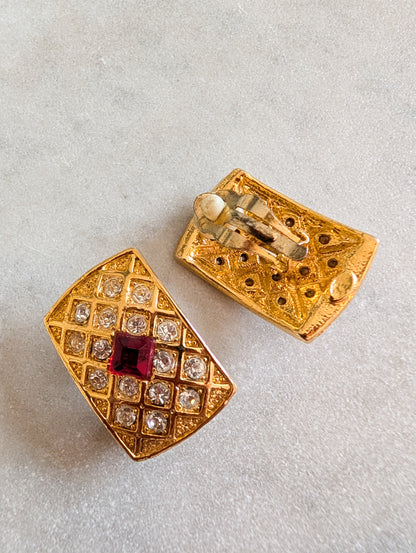 Boucles à clips rubis