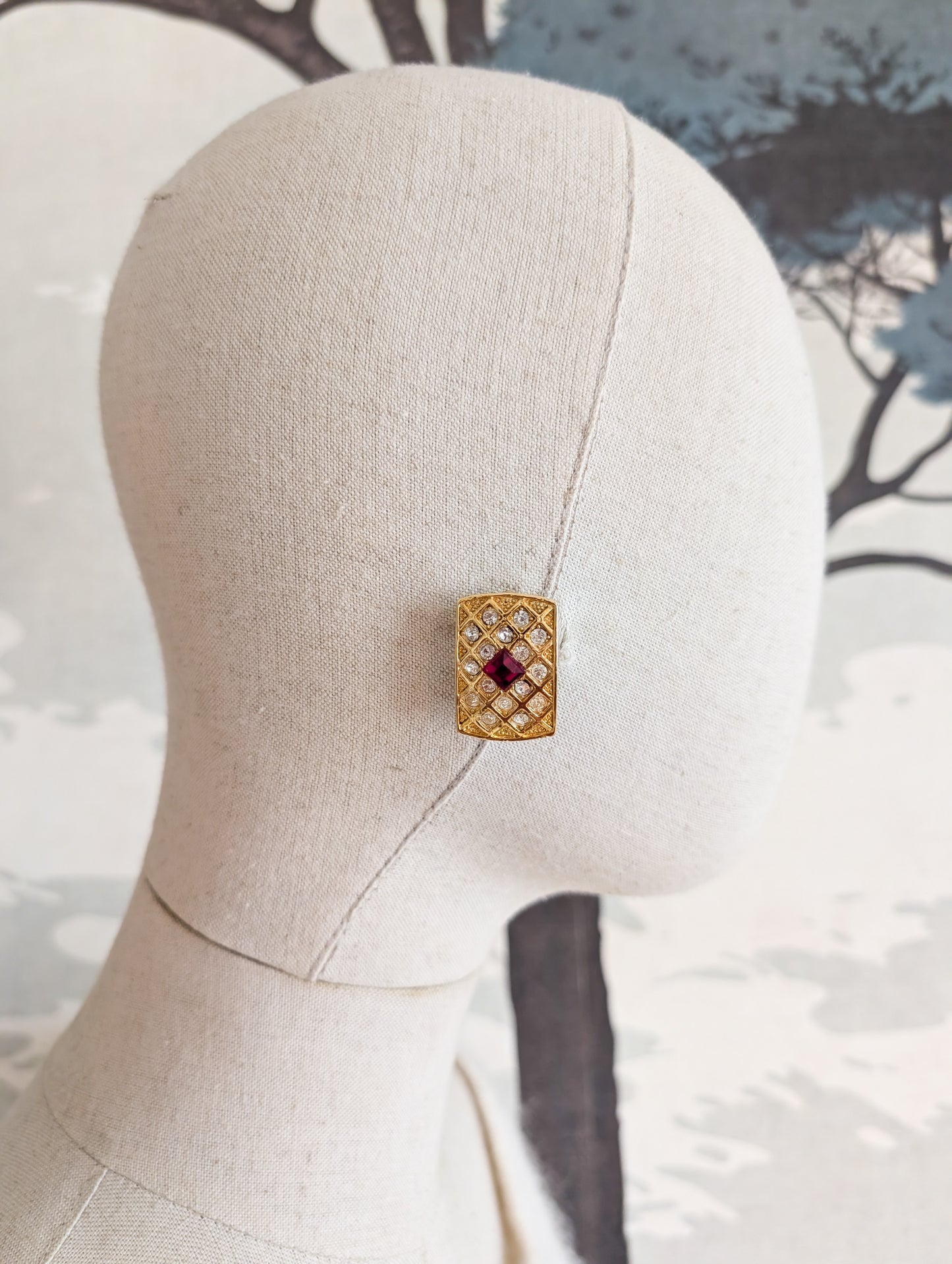 Boucles à clips rubis