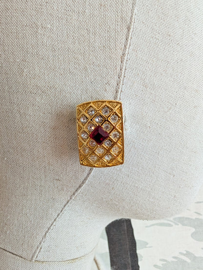 Boucles à clips rubis