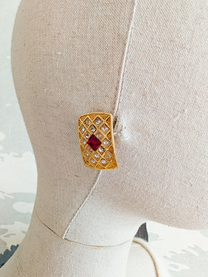 Boucles à clips rubis