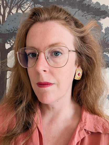 Boucles à clips rubis